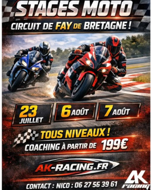Stages Moto sur le circuit de Fay-de-Bretagne