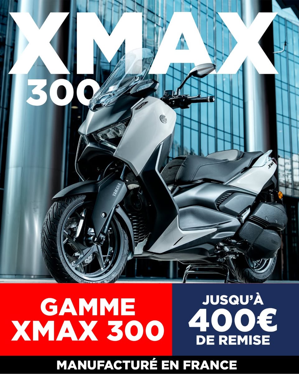 Les XMAX 125 et XMAX 300 sont en promotion avec jusqu’à 400€ de remise !