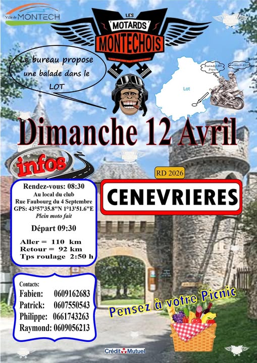 Balade Moto à Cenevrières 