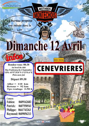 Balade Moto à Cenevrières 