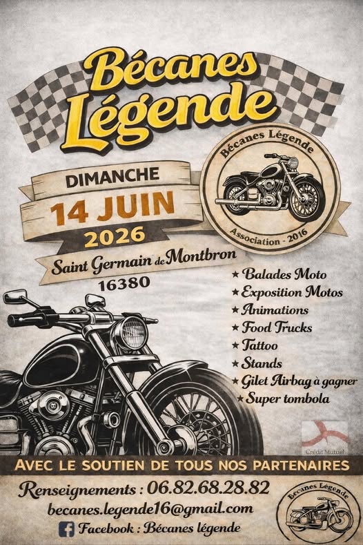 Exposition de motos anciennes à Saint-Germain-de-Montbron