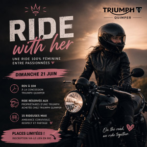 Ride with her ! Une ride 100% féminine, entre passionnées. Un moment pour rouler, échanger et partager la route !