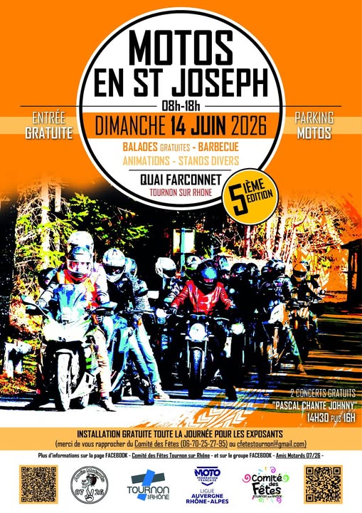 Motos en St Joseph à Tournon sur Rhône