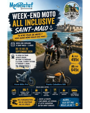 Week-end moto ALL INCLUSIVE à SAINT MALO