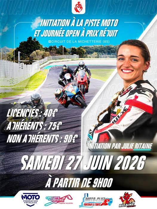 Inititiation à la Piste Moto sur le circuit de Fontenay le Comte