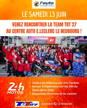  Le samedi 13 juin, venez à la rencontre de la mythique Team TRT 27 ! 