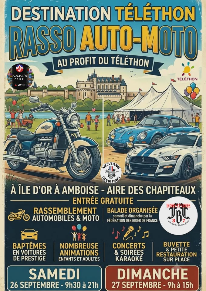 Rassemblement Auto/Moto au profit du Téléthon