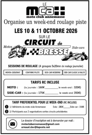 Nous vous donnons rdv au circuit de Bresse pour fêter la fin de saison 2026