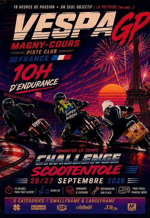 Challenge Scootentole sur le circuit de Magny-Cours