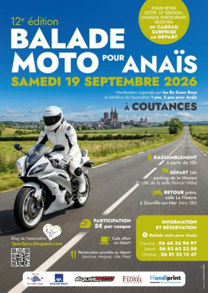12ème balade moto pour Anaïs