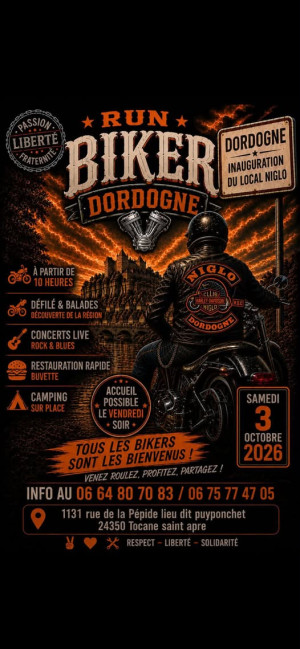 Inauguration du local & Run Moto de Niglo Dordogne