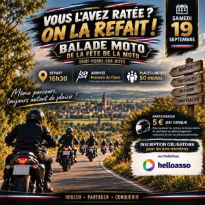 On remet ça ! Balade Moto – samedi 19 septembre 2026