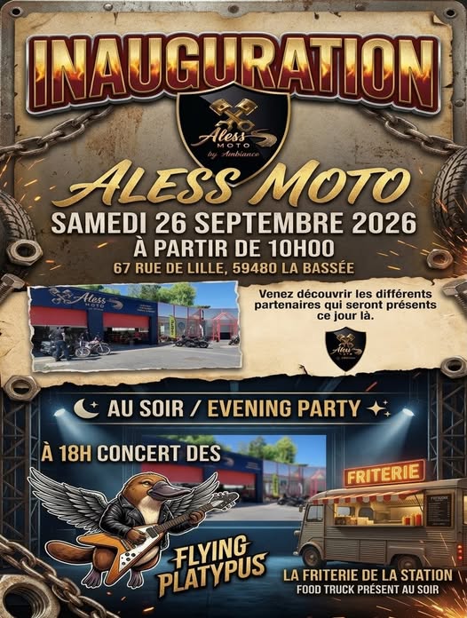 Inauguration du garage Aless Moto à La Bassée